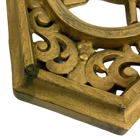 Homco Set Of 3 Vintage Gold Wall Hangings With Armor Sword & Shield Design 1974 - Picture 8 of 8